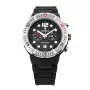 KRONOS Men's Watch K789.5B.19 44mm Stainless Steel Quartz Analog Black Dial Leather Strap
