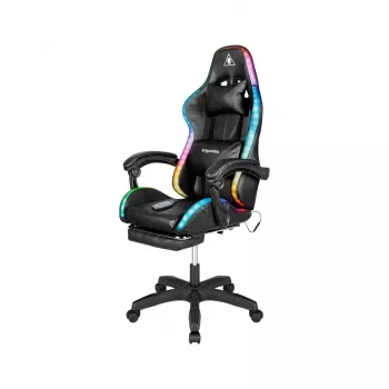 Kruger&Matz GX-150 Gaming Chair Black with 7-Point Massage and RGB LED