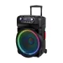 KRUGER & MATZ KM1718 60W Portable Active PA Speaker System with Dual UHF Wireless Microphones, Bluetooth, USB, SD, FM, LED Effects