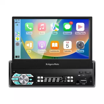 Kruger & Matz KM2018 Car Radio with 7 inch Retractable Touchscreen, Apple CarPlay & Android Auto