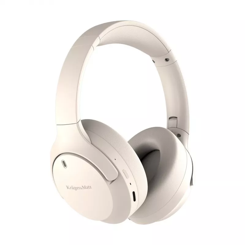 Kruger&Matz Street 4 Wireless Over-Ear Headphones with ANC, Beige