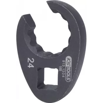 KS TOOLS 1/2 inch Crowfoot Flare Nut Wrench, 24mm (913.1304)