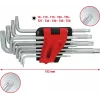 KS TOOLS 151.4880 Long TORX L-Key Set, 10-Piece, Chrome Vanadium, Sizes T9-T50
