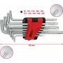 KS TOOLS 151.4880 Long TORX L-Key Set, 10-Piece, Chrome Vanadium, Sizes T9-T50