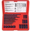 KS TOOLS 25-Piece Screw Extractor Set, Left-Hand HSS, M3-M18, with Drill Bits & Guides (150.1305)