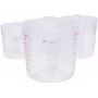 KS TOOLS 3-Piece Measuring Cup Set, 250/500/1000 ml, Transparent PP with Blue Scale, Food Safe, Dishwasher Safe, Nestable 150.9205
