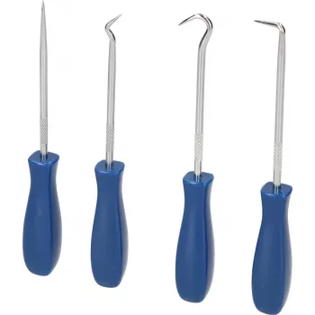 KS TOOLS 4-Piece Pick and Hook Set with Chrome Vanadium Tips and Ergonomic 2-Component Handles BT542020