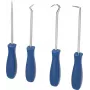 KS TOOLS 4-Piece Pick and Hook Set with Chrome Vanadium Tips and Ergonomic 2-Component Handles BT542020