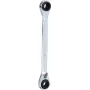 KS TOOLS 503.4541 GEARplus Reversible Ratchet Ring Spanner Set, 4-in-1, 8x9x10x11 mm, Chrome Vanadium