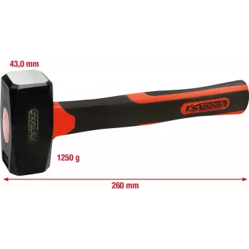 KS TOOLS Club Hammer with Fiberglass Handle, 1250 g (142.5126)