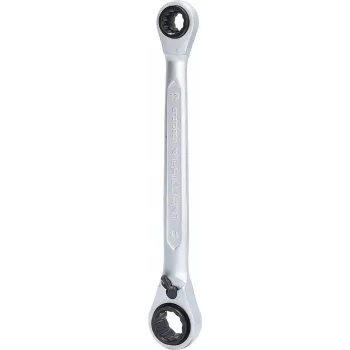 KS TOOLS Double Ratchet Ring Wrench Set, 10 x 13 mm & 17 x 19 mm, 4-in-1 BT013901