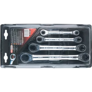 KS TOOLS GEARplus TX-E Double Ratcheting Ring Wrench Set, 4-Piece (503.4364)
