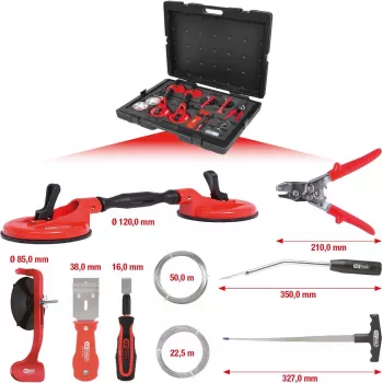 KS TOOLS MASTER Windscreen Mounting and Dismantling Tool Set, 13-Piece (140.1065)