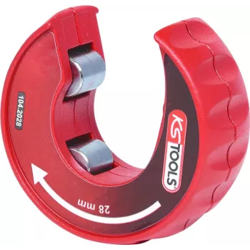 KS TOOLS Ratcheting Copper Pipe Cutter 3-28 mm, Quick-Release, Red/Black (104.2028)