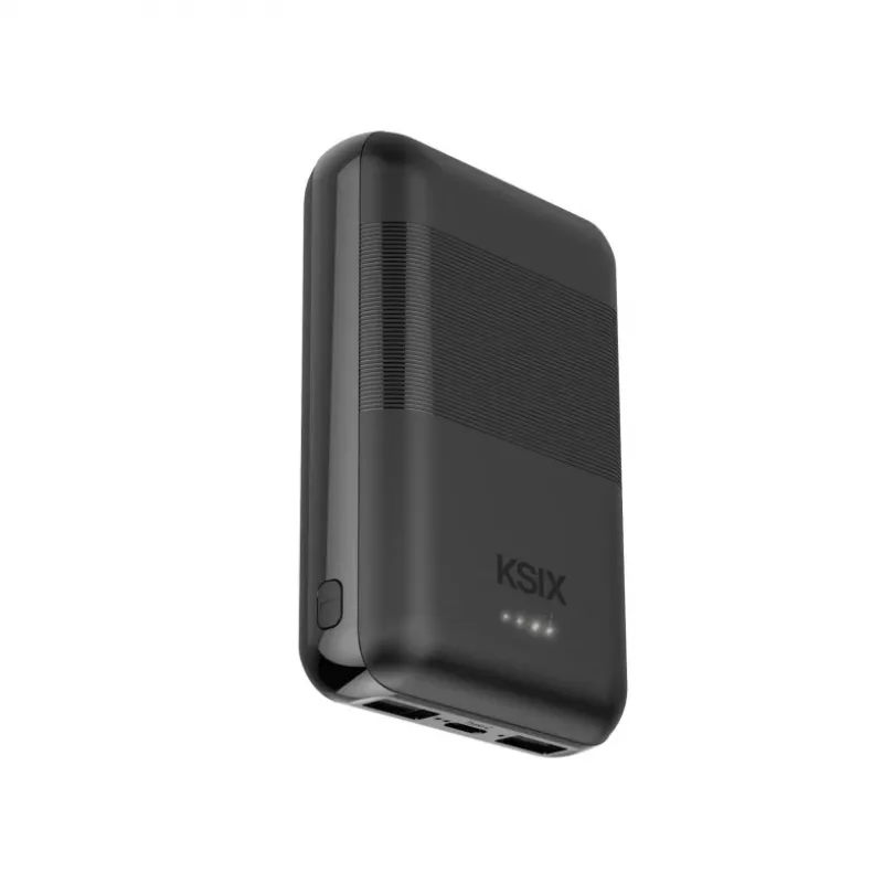 KSIX Powerbank Mini 10000mAh 10W with Cable USB-A USB-C Black