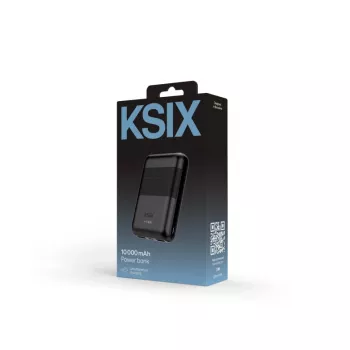 KSIX Powerbank Mini 10000mAh 10W with Cable USB-A USB-C Black