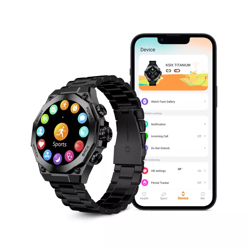 KSIX Smartwatch TITANIUM, Black