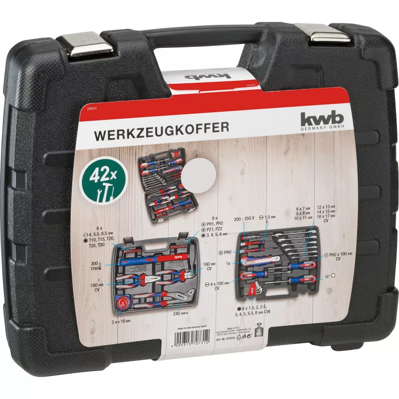 KWB 370733 42-Piece DIY Tool Kit in Case (29x34x7 cm)
