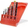 KWB 420200 HSS-R Twist Drill Bit Set, 9 Pieces, 1.5-6 mm, DIN 338, for Wood, Plastic, Metal, Sheet Metal, Profiles
