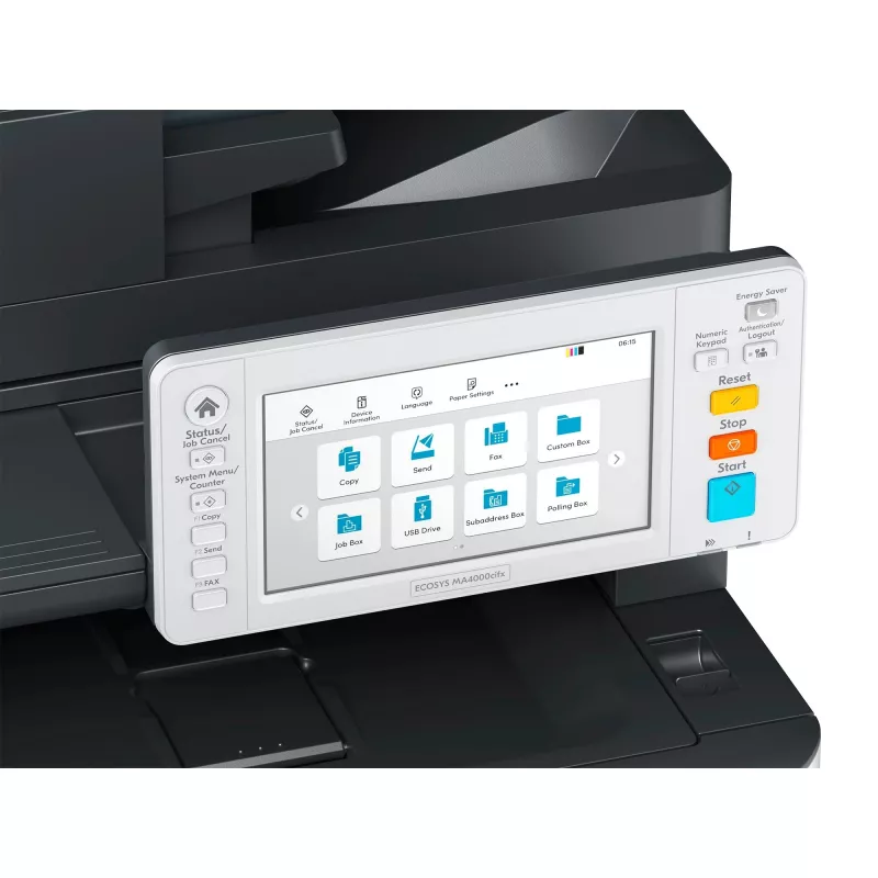 Kyocera ECOSYS MA4000CIFX/Plus A4 Colour Laser Multifunction Printer (Print, Copy, Scan, Fax) with 3-Year On-Site Warranty
