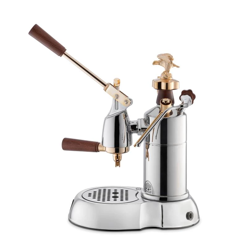 La Pavoni LPLEXP01EU Manual Lever Espresso Machine Expo 2015 Gold-Chrome, 1.6 L, 950 W