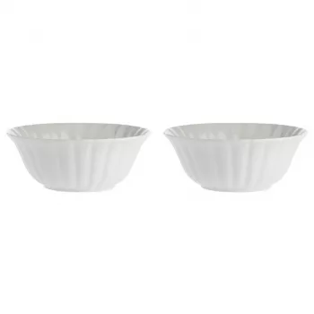 LA PORCELLANA BIANCA Set of 2 Ducale Salad Bowls - White, 23 cm