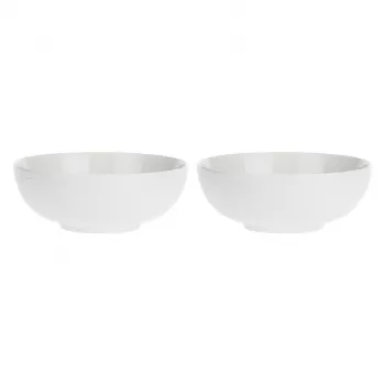 LA PORCELLANA BIANCA Set of 2 Momenti Salad Bowls - White, 22 cm