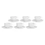 LA PORCELLANA BIANCA Set of 6 Corte Saucer Tea Cups - White, 200 ml