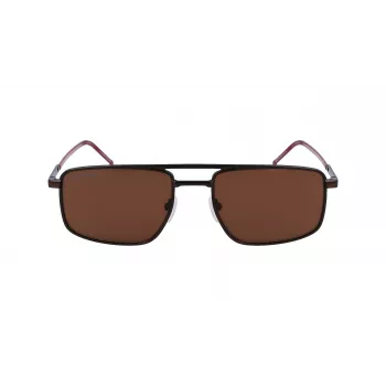 Lacoste L255S-5619201 Men's Rectangular Sunglasses - Havana/Tortoise Frame, Green Lens, 56/19/145 mm