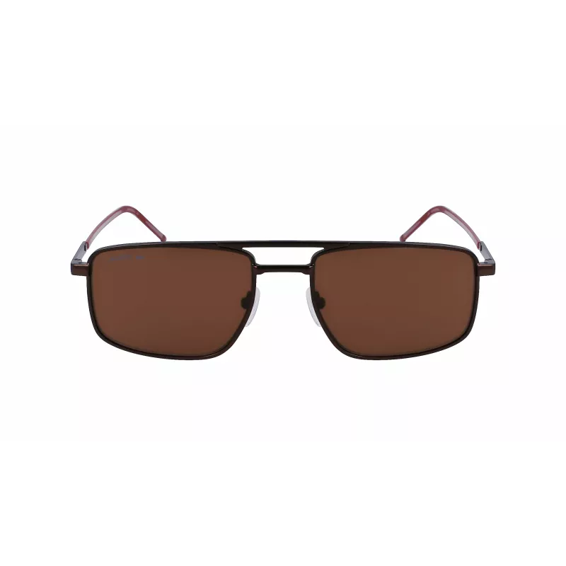 Lacoste L255S-5619201 Men's Rectangular Sunglasses - Havana/Tortoise Frame, Green Lens, 56/19/145 mm
