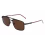 Lacoste L255S-5619201 Men's Rectangular Sunglasses - Havana/Tortoise Frame, Green Lens, 56/19/145 mm