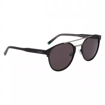 Lacoste L263S-2 Men's Rectangular Sunglasses - Black Frame, Grey Lens, 53mm