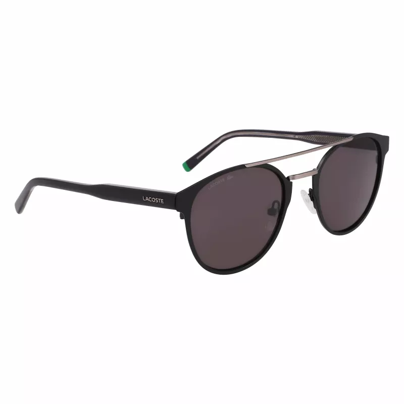 Lacoste L263S-2 Men's Rectangular Sunglasses - Black Frame, Grey Lens, 53mm