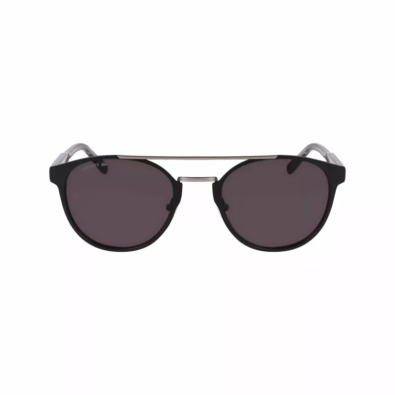 Lacoste L263S-2 Men's Rectangular Sunglasses - Black Frame, Grey Lens, 53mm