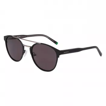 Lacoste L263S-2 Men's Rectangular Sunglasses - Black Frame, Grey Lens, 53mm