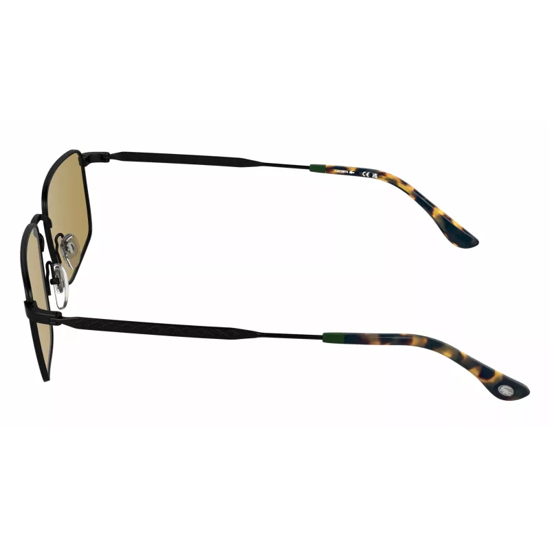 LACOSTE L277S-5519002 Men's Rectangular Sunglasses - Black Acetate Frame, Grey Polycarbonate Lenses, UV400 Protection