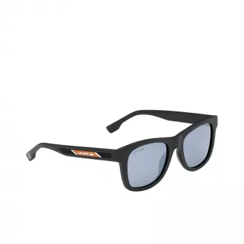 Lacoste L3651SRG-001 Unisex Sunglasses - Black Acetate Frame, Grey Polycarbonate Lenses, 48mm Lens Width
