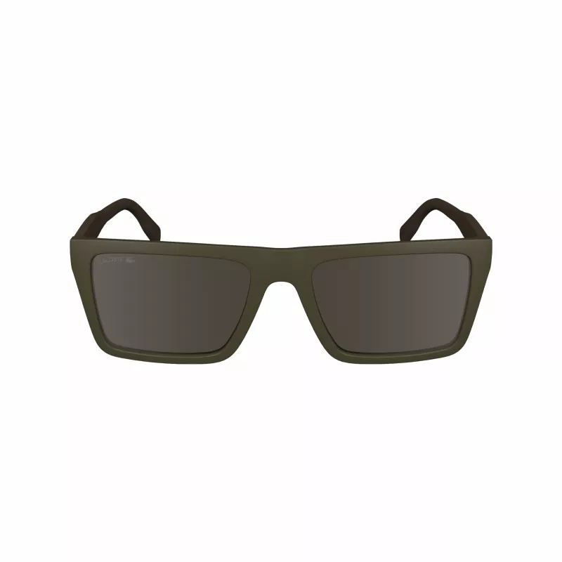 Lacoste L6009S-275 Men's Rectangular Sunglasses - Havana Acetate Frame, Brown Polycarbonate Lenses, UV400 Protection