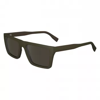 Lacoste L6009S-275 Men's Rectangular Sunglasses - Havana Acetate Frame, Brown Polycarbonate Lenses, UV400 Protection