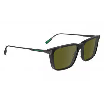 Lacoste L6017S5517240 Rectangular Havana Sunglasses for Men - Brown Lenses 55/17/145 mm