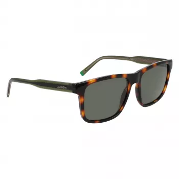 Lacoste L6025S-214 Men's Rectangular Sunglasses - Havana/Grey - 56/17/145 mm