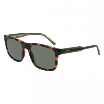 Lacoste L6025S-214 Men's Rectangular Sunglasses - Havana/Grey - 56/17/145 mm