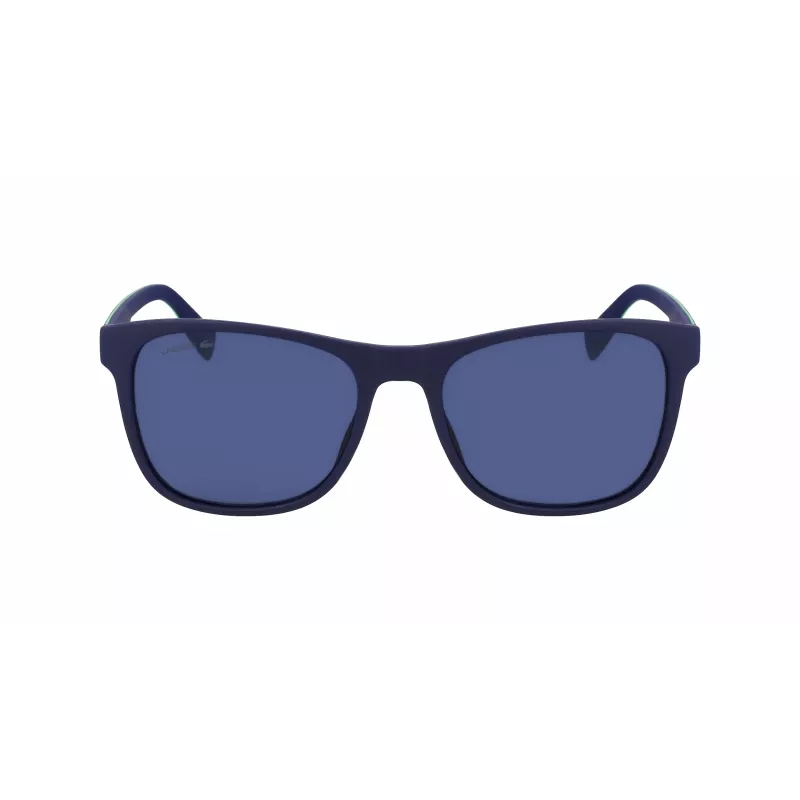 Lacoste L6031S-424 Men's Rectangular Sunglasses - Blue Frame, Grey Lens, UV400