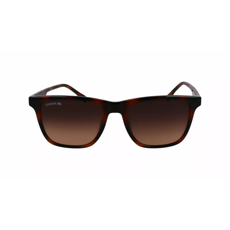 Lacoste L6041S-214 Men's Rectangular Sunglasses Havana Acetate Frame Brown Polycarbonate Lens 54mm