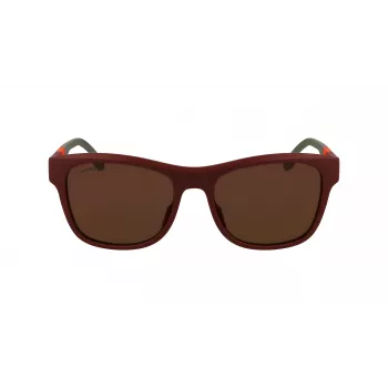 LACOSTE L6043S-601 Men's Rectangular Sunglasses - Black Frame Grey Lens 56/18/145 mm