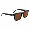 Lacoste L6045S-1 Men's Sunglasses, Black Acetate Frame, Grey Polycarbonate Lenses, 54/19/145 mm