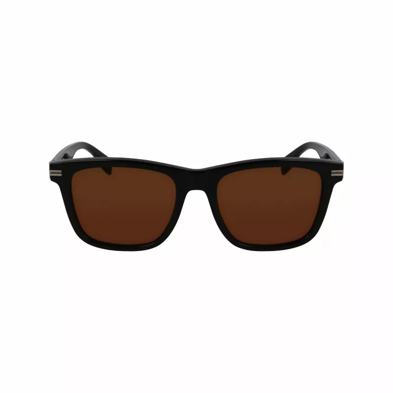 Lacoste L6045S-1 Men's Sunglasses, Black Acetate Frame, Grey Polycarbonate Lenses, 54/19/145 mm