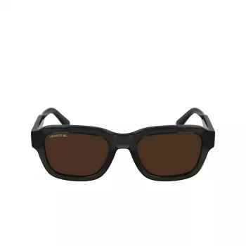Lacoste L6048S-035 Sunglasses Men's Rectangular Acetate Frame Dark Grey Lens Grey 51mm