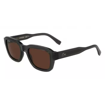 Lacoste L6048S-035 Sunglasses Men's Rectangular Acetate Frame Dark Grey Lens Grey 51mm