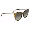 Lacoste L928S-214 Women's Sunglasses Havana Brown Gradient 56mm